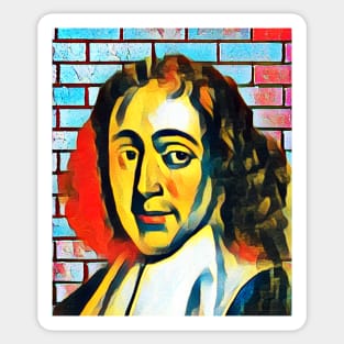 Baruch Spinoza Abstract Portrait | Baruch Spinoza Artwork 3 Sticker